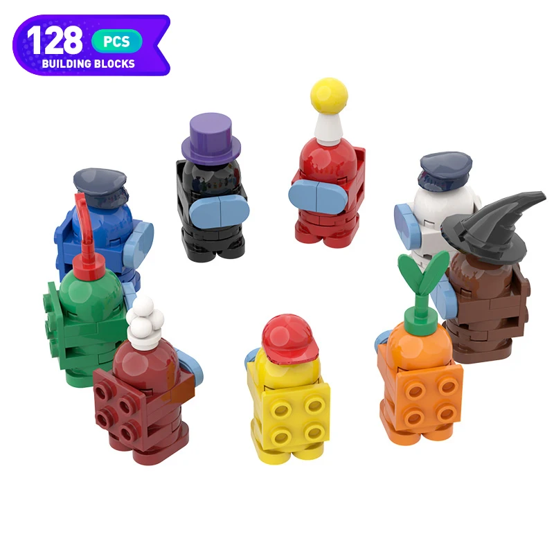 Moc among Us-minifiguras DE ACCIÓN clásicas para niños, bloques de construcción, modelo de ensamblaje, juguetes creativos, regalos