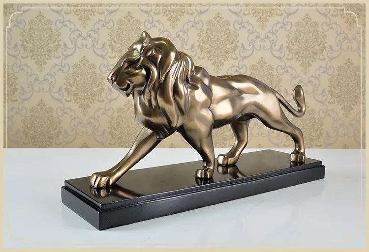 Кастинговая медная модель Лев статуя ручной работы скульптура украшение для
