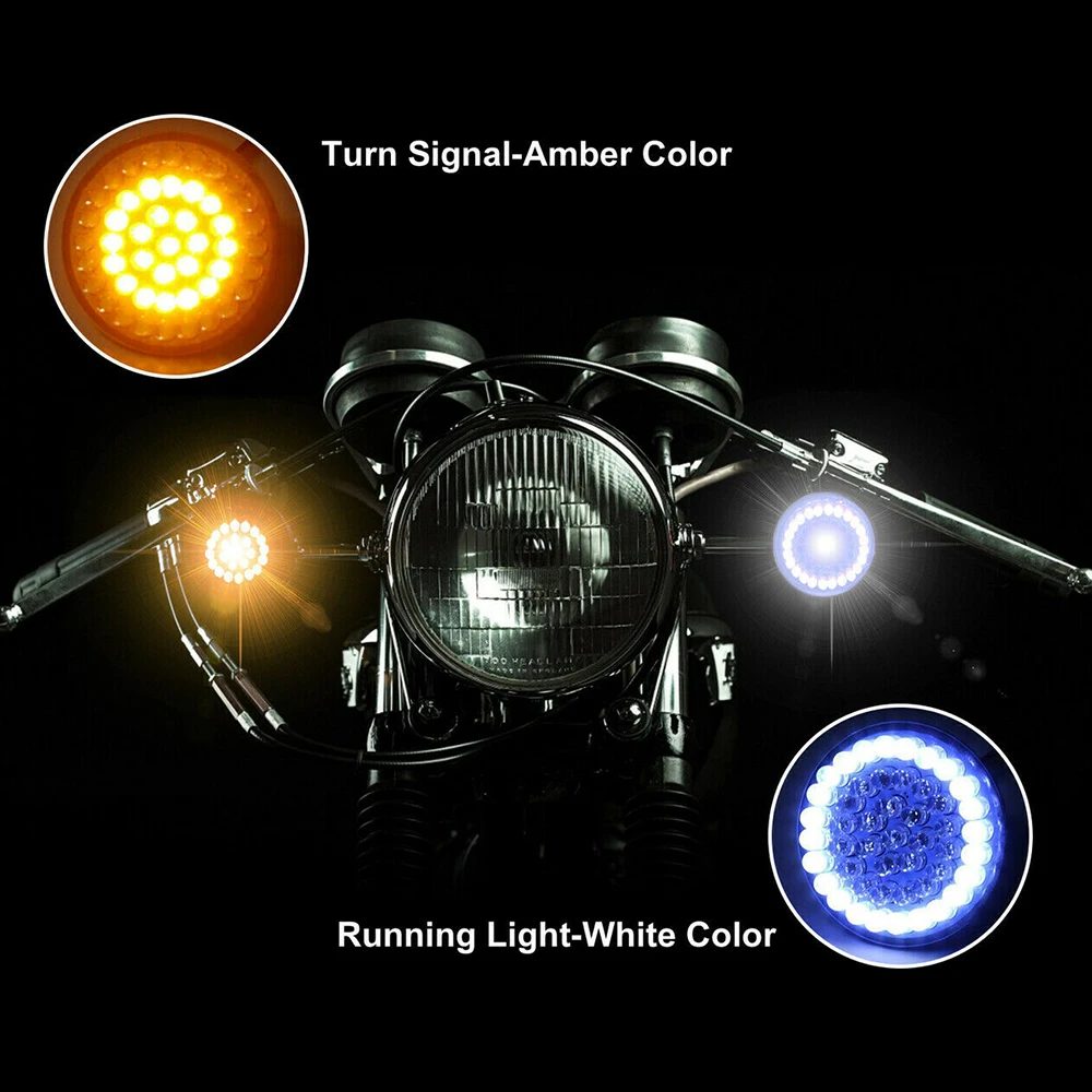 2 &quotпередние и задние светодиодные мотоциклетные поворотники с дымовым