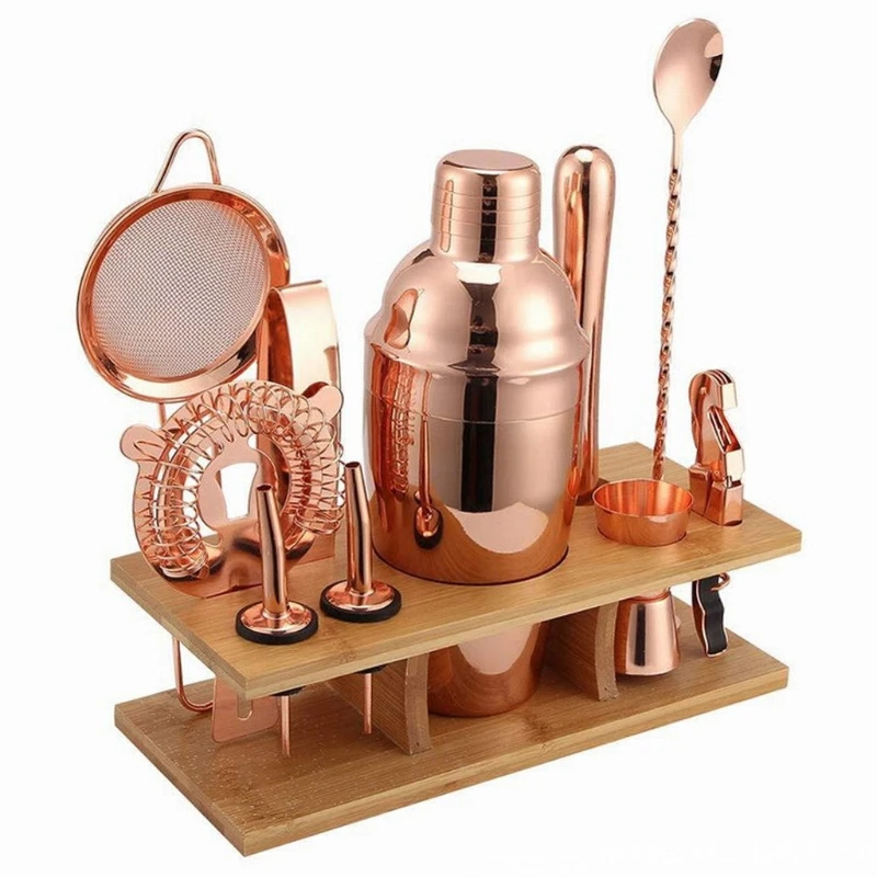 

Cocktail Shaker Making Set 11pcs Bartender Kit For Mixer Wine Martini Stainless Steel Bars Tool