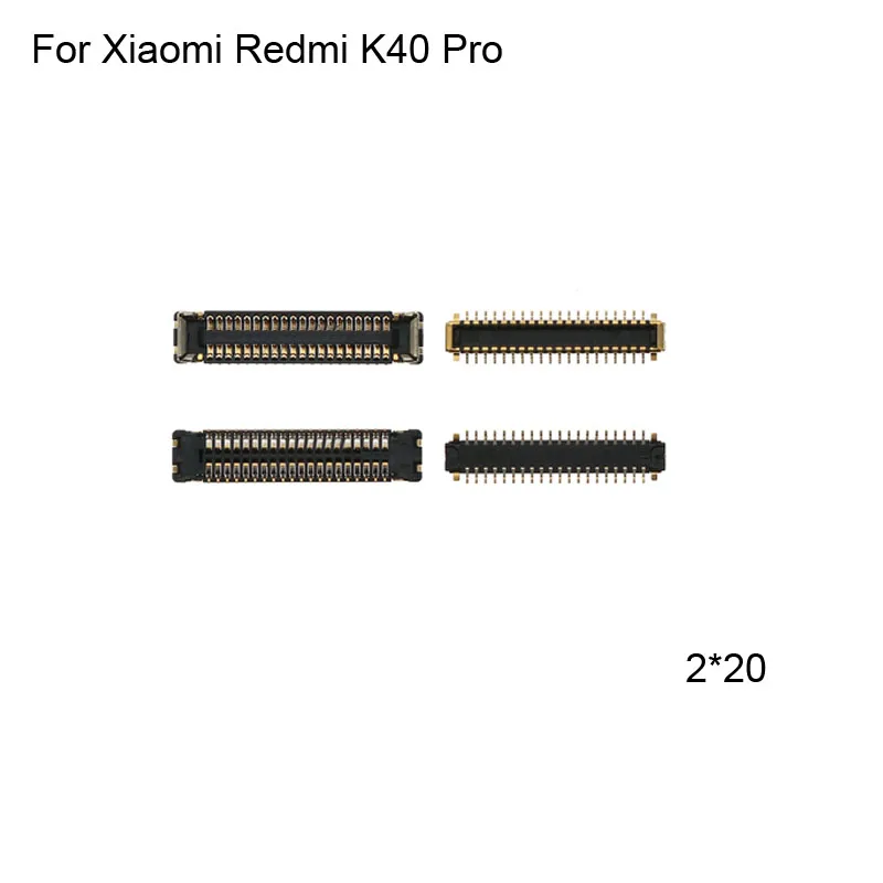 

2pcs FPC connector For Xiaomi Redmi K40 Pro LCD display screen on Flex cable on mainboard motherboard For Xiaomi Redmi K 40 Pro
