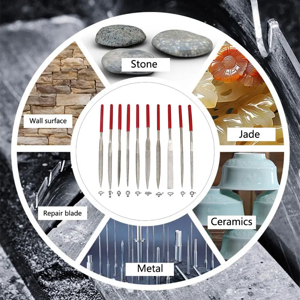 Алмазная игла напильник набор с чистой щеткой коробка для хранения ручной файл
