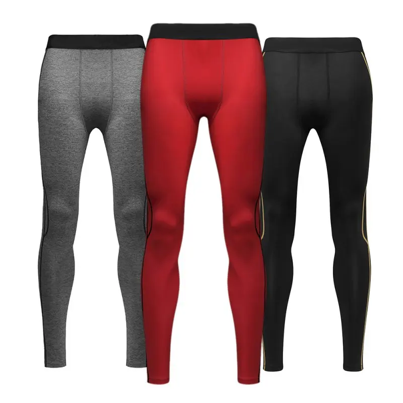 

Mens Sport Workout Fitness Compression Leggings Gym Athletic Weight Bottom Pants Bodybuilding Tights Trousers