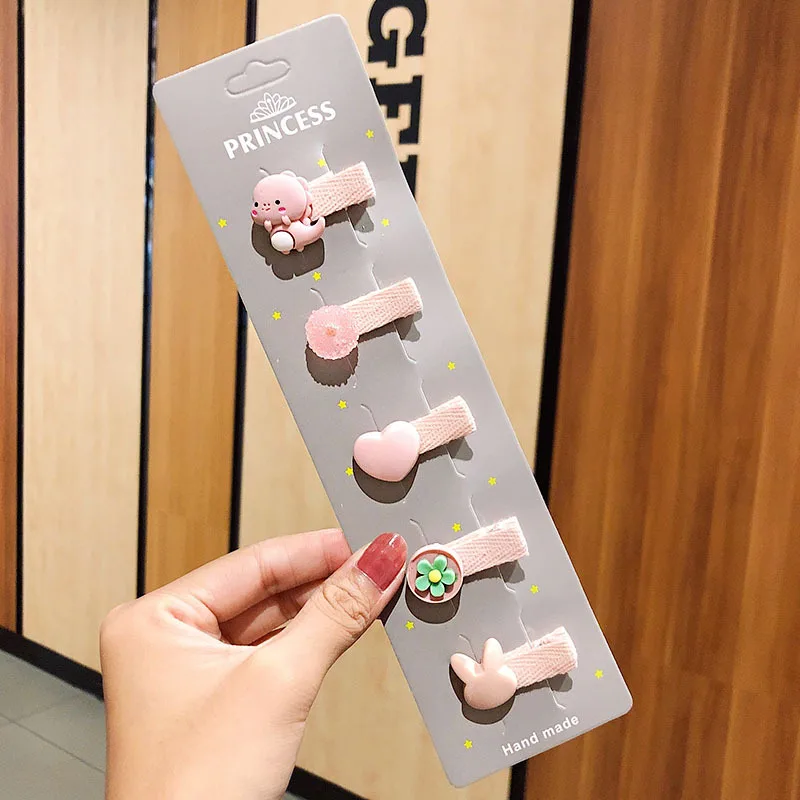 

5 Pcs/set Cute Princess Star Rabbit HairPins Children Kids Cartoon Hair Clips Sweet Headwear Hair Accessories Hairpins Barrettes