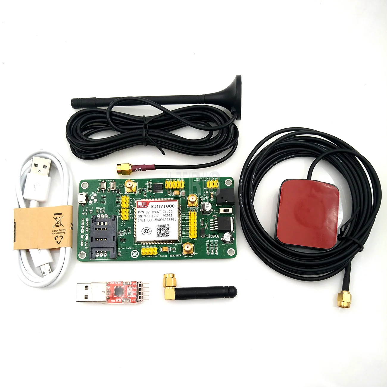 

LTRIG пользовательский 1 шт. Новый SIM7100C PCIE 4G 4g 3g 2g модуль связи 5 Форма LTE TDD FDD GPS модуль