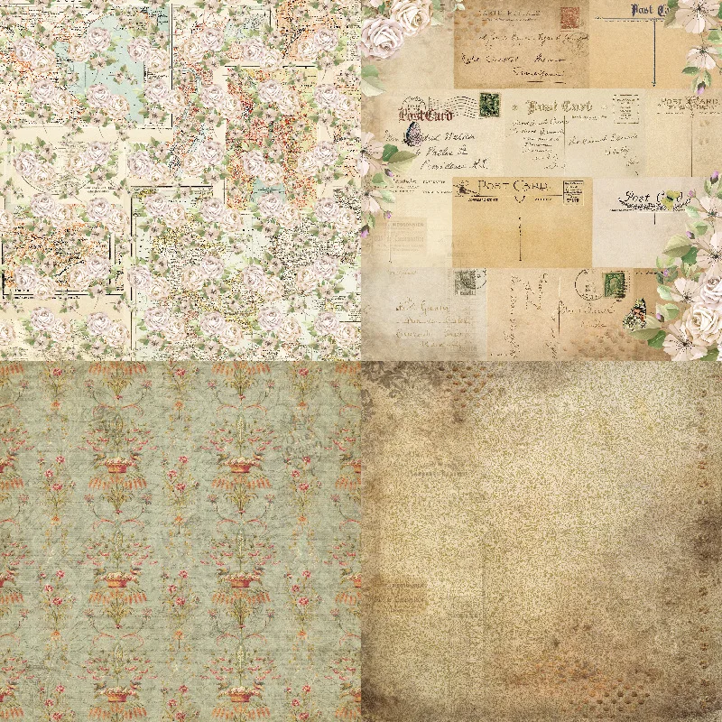 24 листа Винтаж бабочка Скрапбукинг Материал Бумага мусор журнал фон ручной