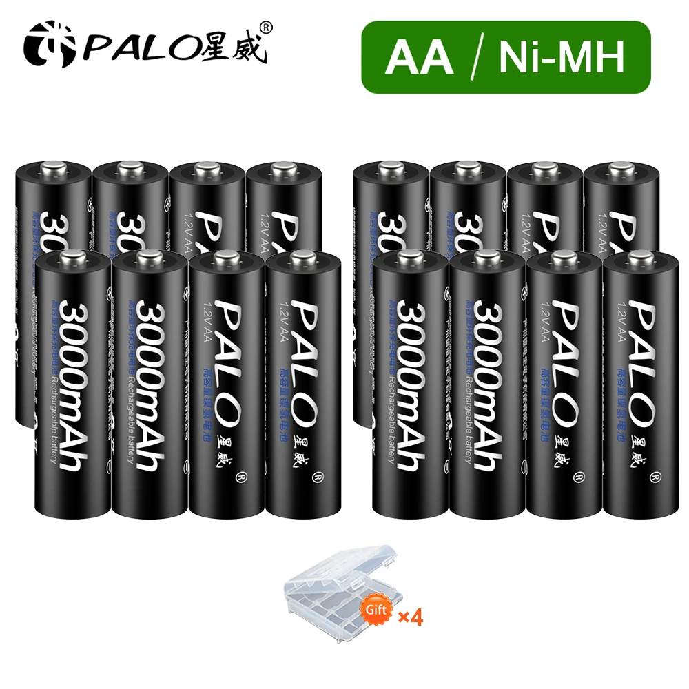 AA Аккумуляторная батарея aa 1 2 v nimh аккумуляторная 2A для светодиодного фонарика
