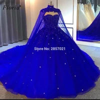 plus size royal blue evening dresses a line crystals celebrity dresses with cape elegant prom dresses party vestidos formales