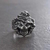 retro hat with long hair cute animal kitty valentines day gift ladies ring punk style ring can be wholesale