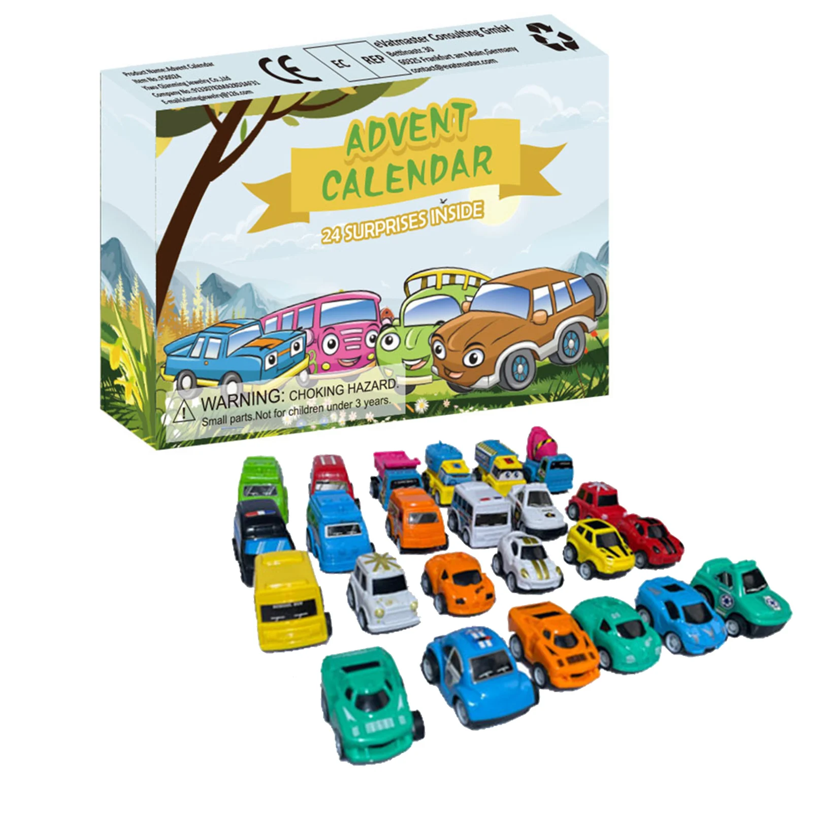 

24 шт., детский календарь с цифрами