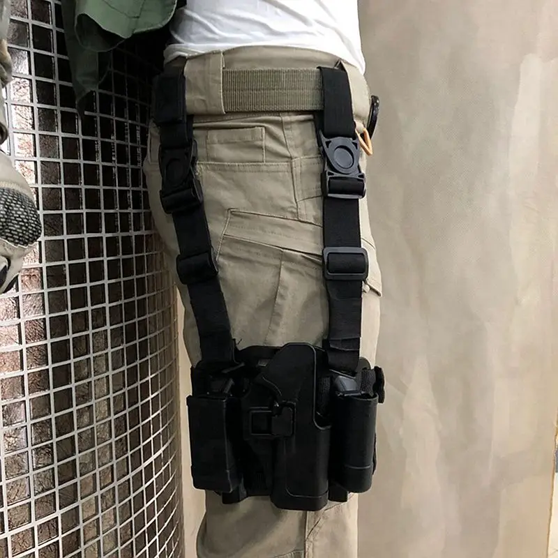Тактическая набедренная бедренная тяга правая рука Airsoft кобура для пистолета для Глок 17 19 22 23 31 32 тактический Чехол с регулируемым ремешком