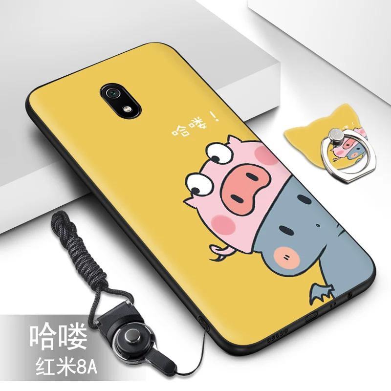 Для Xiaomi Redmi 8A чехол 22 цвета популярный HD узор ТПУ Мягкий силиконовый для с кольцом