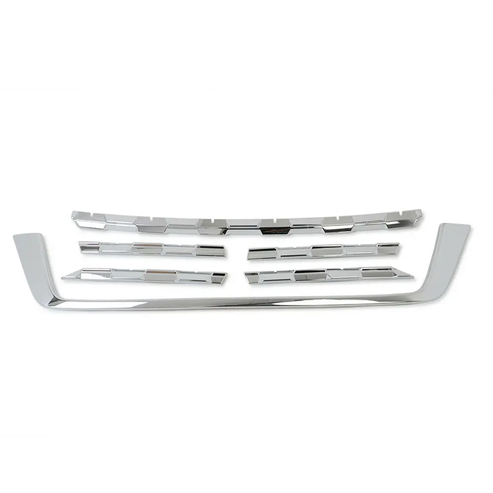 

Fit For Honda Ridgeline 2016-2019 Chrome Front Center Grilles Grill Cover Trim