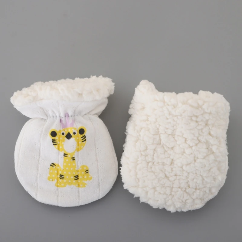 Guantes c&aacute;lidos de invierno para beb&eacute;, mitones antiagarre, guante polar grueso, mitones antiara&ntilde;azos para beb&eacute;s de 0 a 6 meses-1