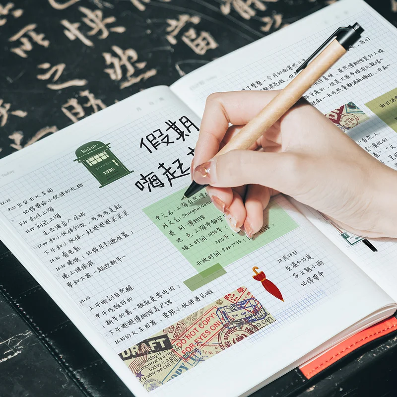 Традиционный китайский журнал Dragon Journal A5 недатированный ежедневный блокнот Aagenda