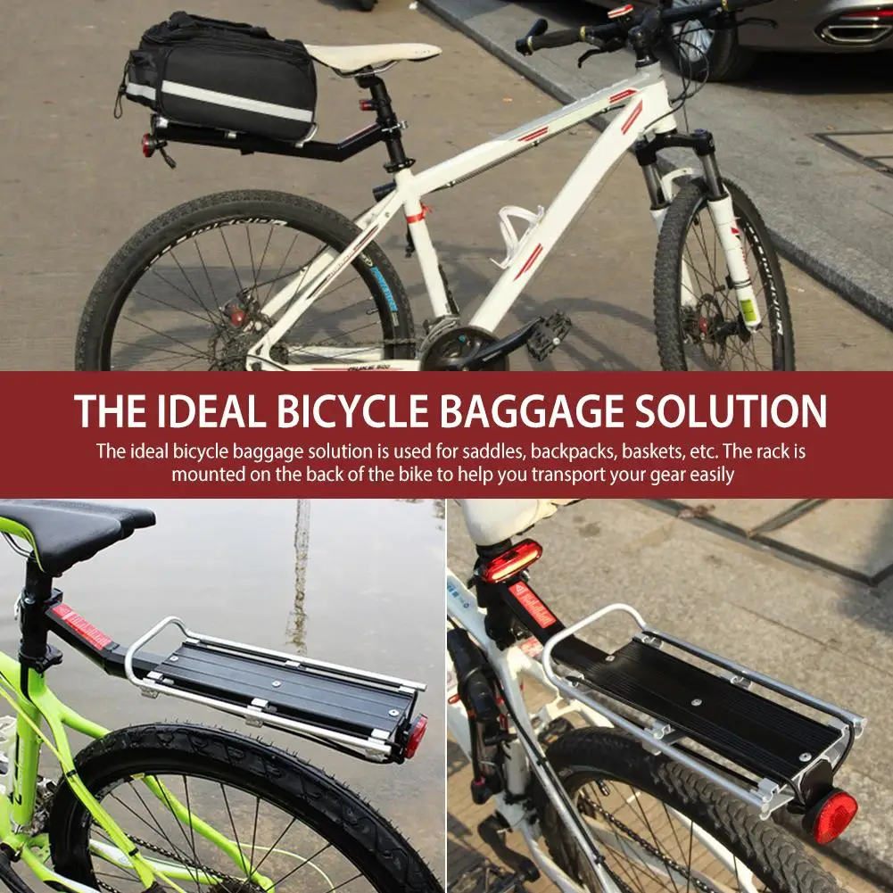 Bike Luggage Rack Carrier Adjustable Strong-Leg Bicycle Cargo Saddle Bag Holder Mount Quick Release | Спорт и развлечения