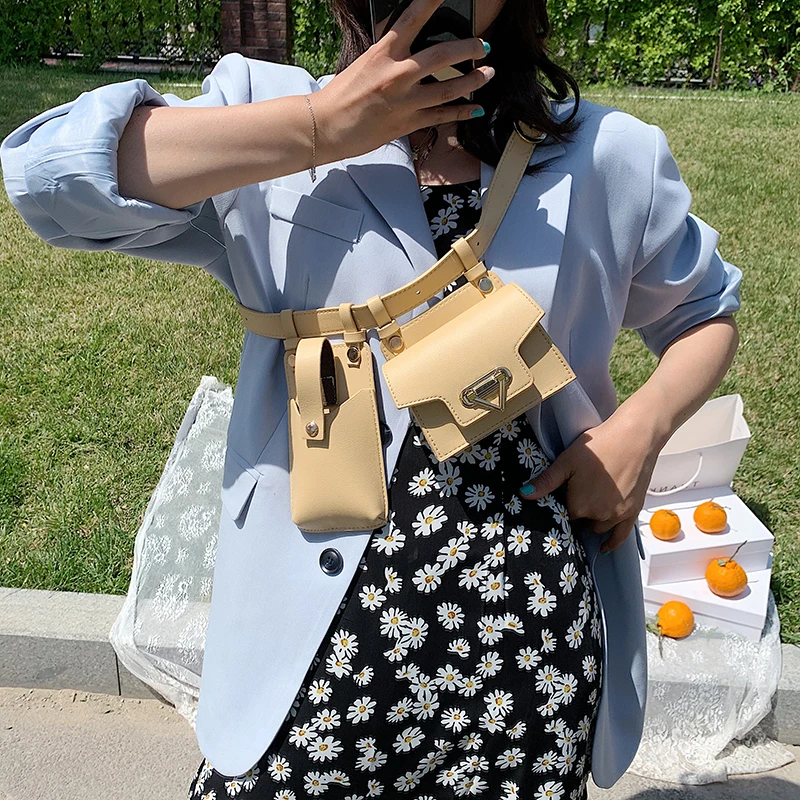 Новый дизайн крутые маленькие Поясные Сумки из искусственной кожи для женщин 2020