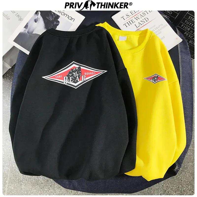 Privathinker, женские осенние корейские плотные теплые толстовки, женские пуловеры, большие размеры, с принтом, худи, для пары, зимняя одежда