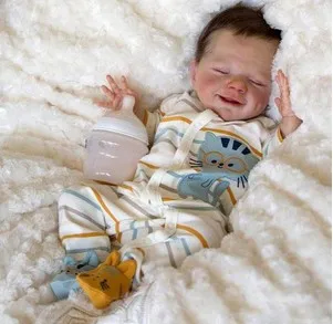 18 Inch Dimples Reborn Baby Doll Novice Mother Newborn Silicone Reality |