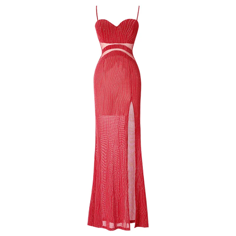 

braces sexy dresses party night club dress bridesmaid summer dress evening dresses long luxury mermaid See-through dress dress