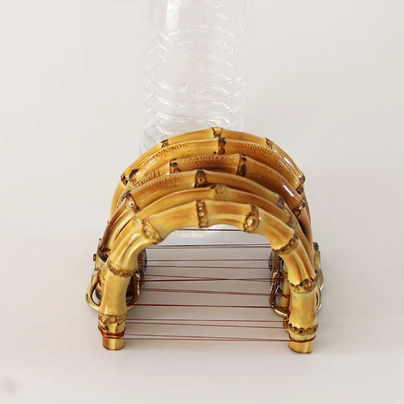 

10 Pcs Bamboo Bag Handle Size 12 X9 Cm Right And Left Holes Darkness Color U Shape Bamboo Bag Handle Diy Suitcase Accessories