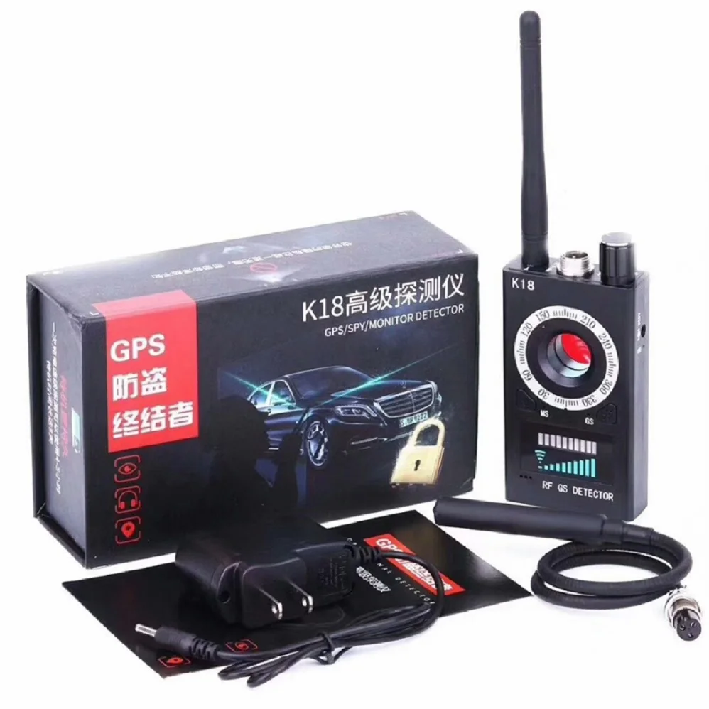 K18 Anti Spy Wiretap Bugs Mini Hidden Camera GPS GSM Lens RF Tracker Sound Signal Gizli Kamera Things Detector | Безопасность и