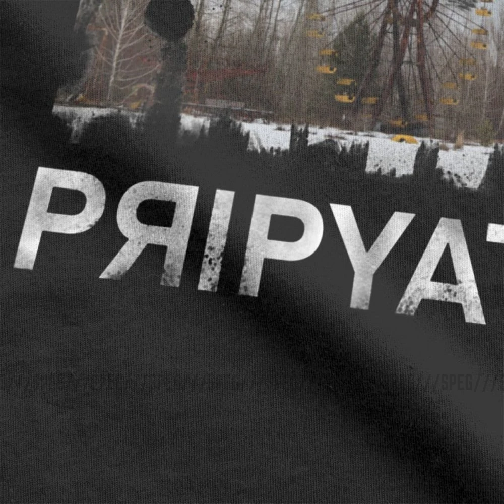 Винтажная Чернобыльская русская Футболка мужская хлопковая забавная футболка с круглым воротником одежда с коротким рукавом Подарок Идея размера плюс