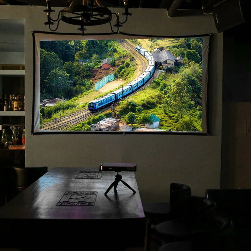 

2 Pcs Projector Projection Screen Portable Foldable 16:9 120 Inch for Home Office JHP-Best