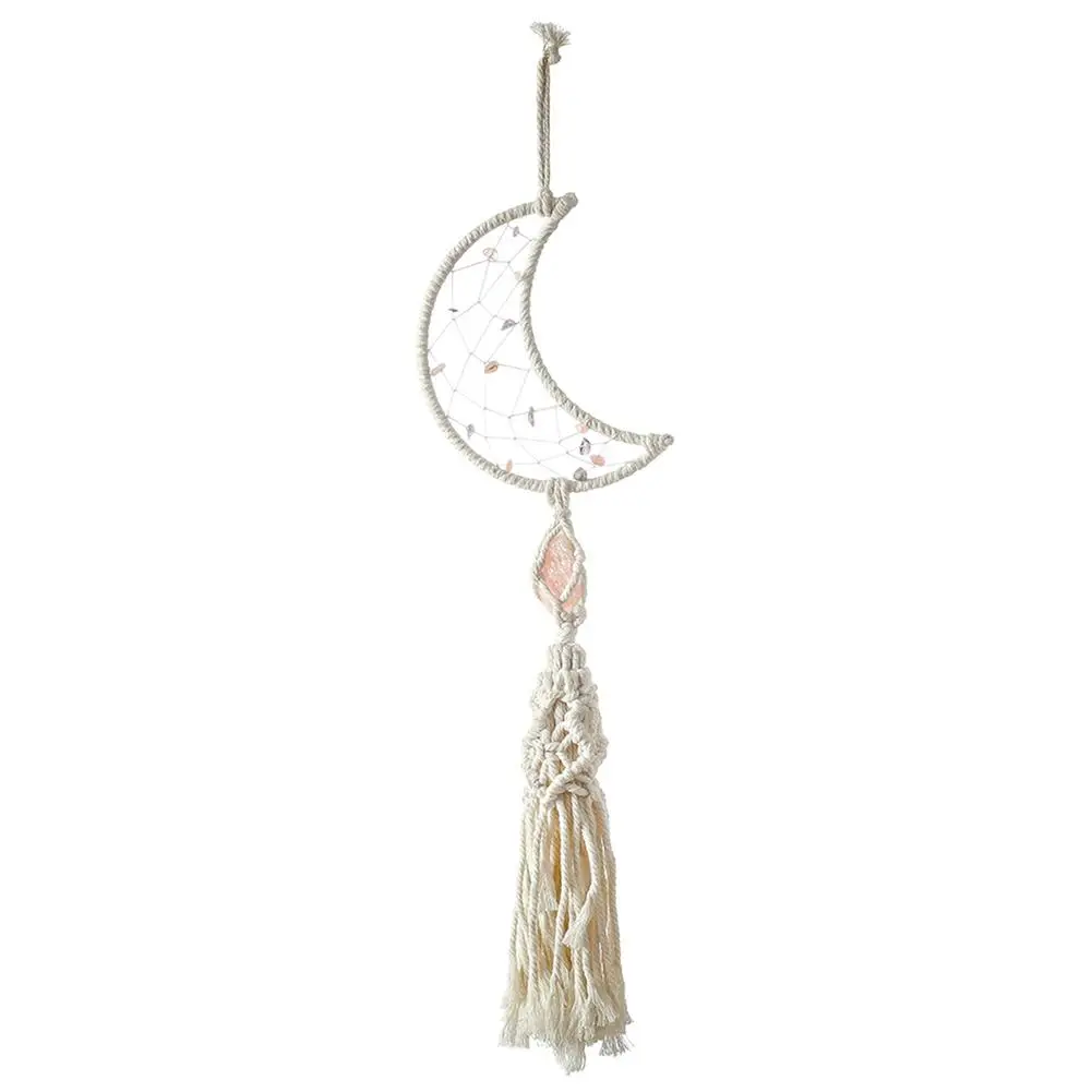 

Boho Moon Woven Wall Hanging Wall Art Decor Crescent Decoration