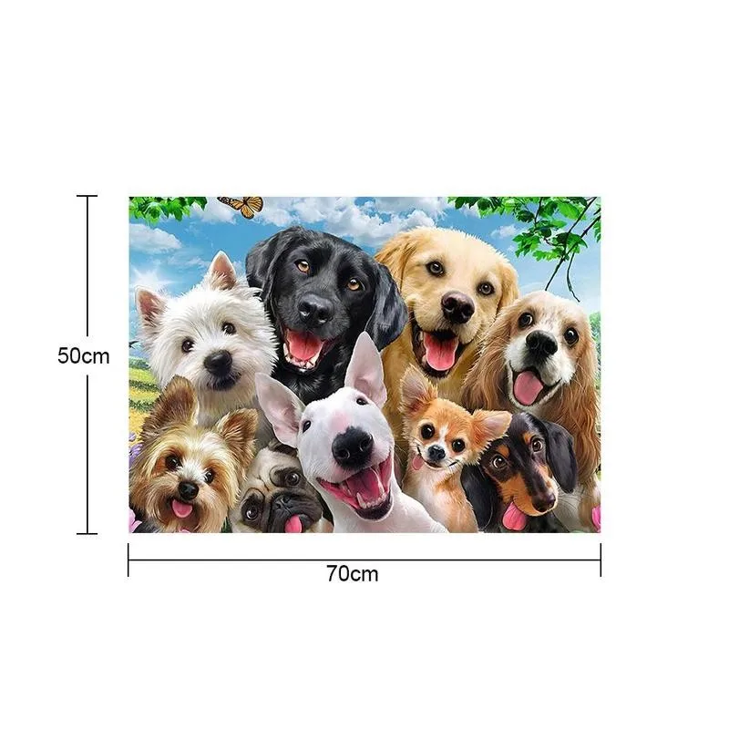 

1000 Pcs Jigsaw Puzzle Set Eco-friendly Paper Mysterious Puzzle Kids Toy With Gift Dog Educational Fabulous For Adults Puzz J9M2