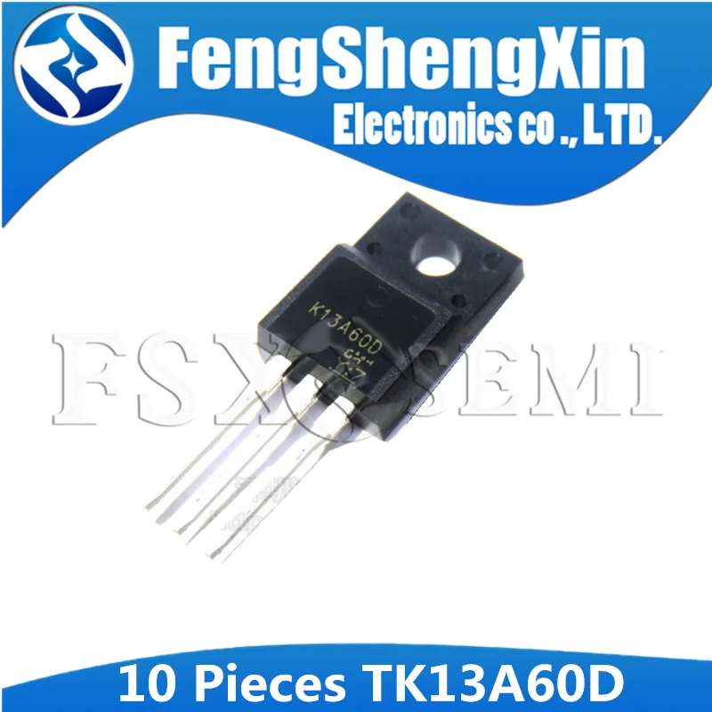 10 шт. TK13A60D TO 220F K13A60D TO220F TK13A60 220 13A60 n канальный МОП транзистор|Интегральные схемы| |