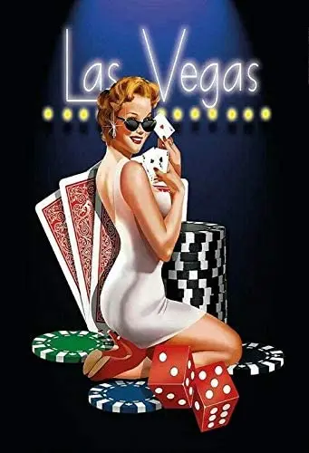 

Винтажные дорожные знаки в стиле Лас-Вегаса, металлические жестяные знаки для украшения стен, 8x12 дюймов (20x30 см)