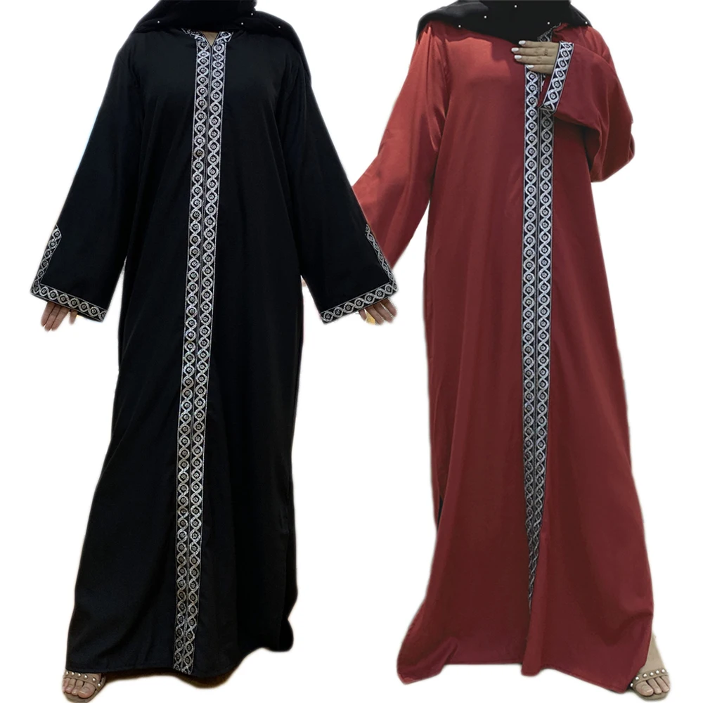 Длинное платье-макси для женщин, мусульманская абайя, Дубай, исламский марокканский кафтан, цзилбаб, Caftan, арабвечерние вечерняя одежда, служ...