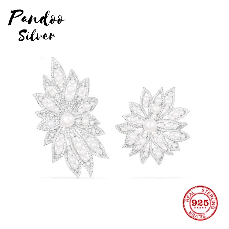 Модные очаровательные стерлингового серебра копия 1:1 асимметричная серебряные