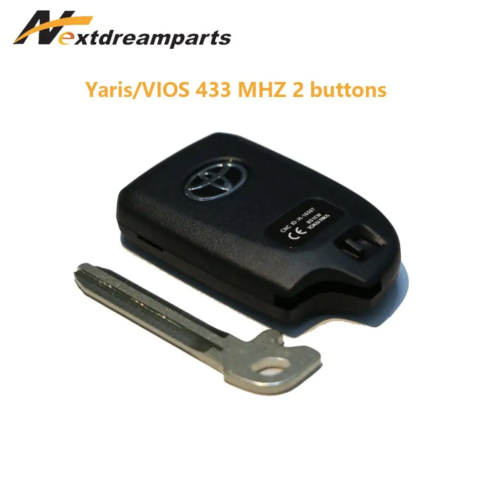 Оригинальный умный ключ 8A для Toyota Yaris VIOS 433 МГц 2 кнопки BS1EW 89904 0H010|Ключ от авто| |