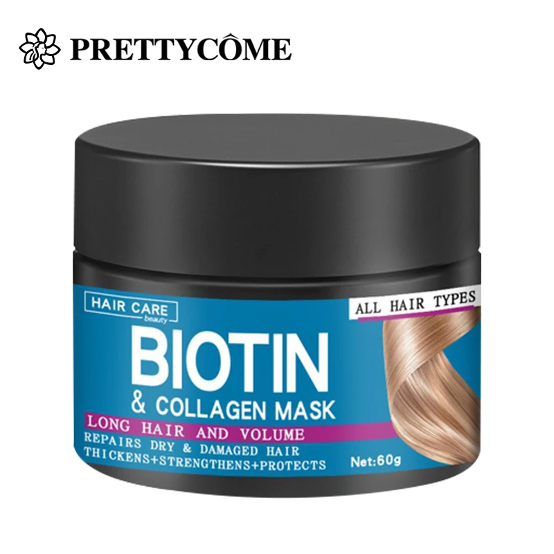 

PRETTYCOME 60g Hair Mask Collagen Moisturizing Essential Repair Nourishing for Dry Damaged Hair Essence Care Scalp Treatment