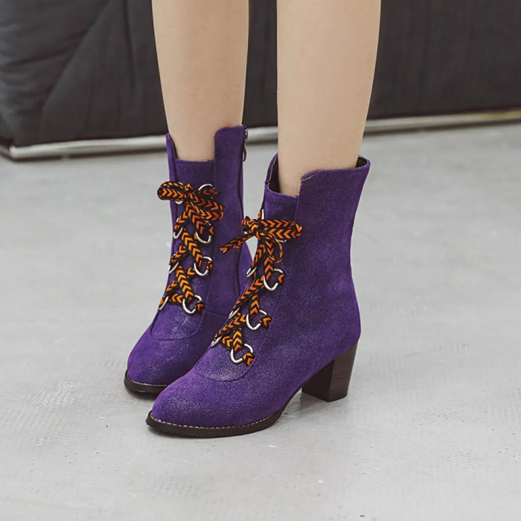 Стильные женские ковбойские ботинки Удобная обувь на низком каблуке со