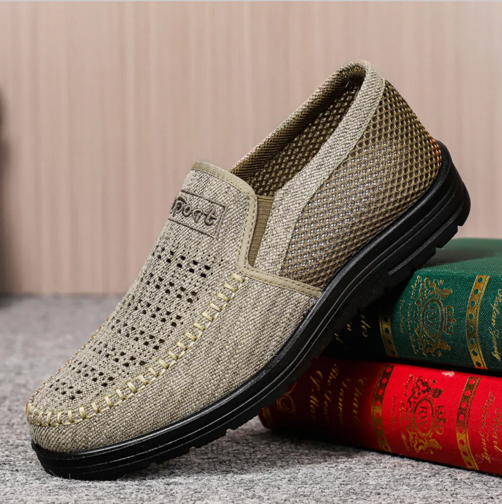 Кроссовки мужские сетчатые легкие повседневная обувь дышащие с мягкой подошвой