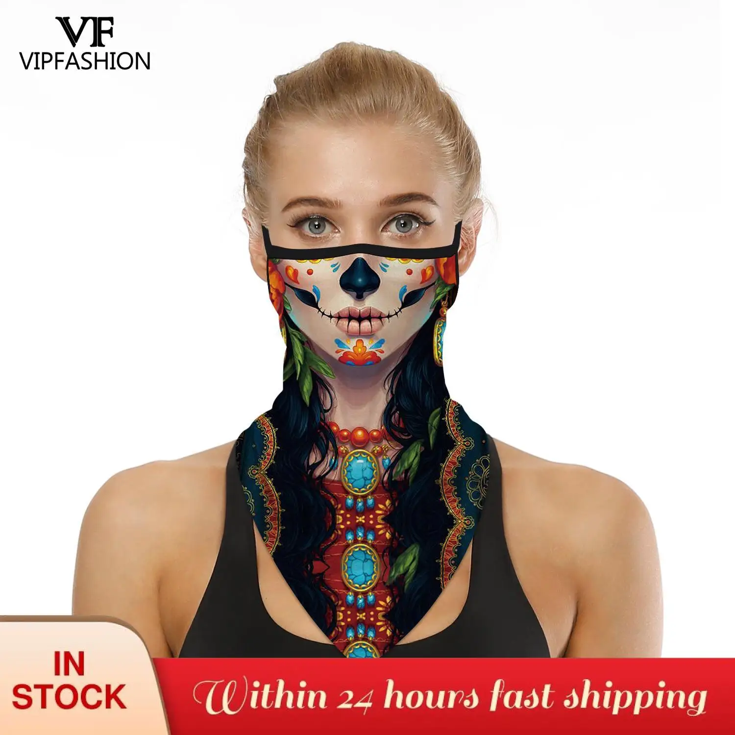 VIP мода для взрослых с принтом скелета Балаклава Лыжная бандана уход за кожей