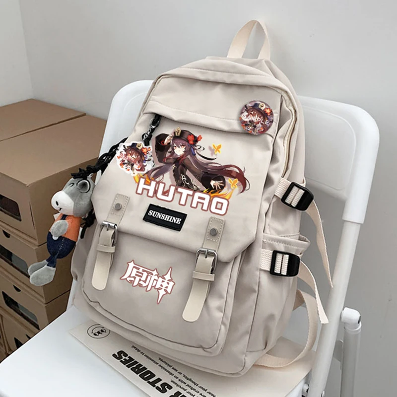 

Game Genshin Impact Anime Backpack School Bags Send Pendant Boys Girls Schoolbag Computer Travel Casual Shoulder Bag Studen