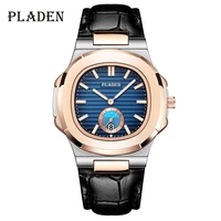 pladen 2020 new men watches fashion sport leather quartz watch luxury 30m waterproof date luminous hand montre homme hot selling
