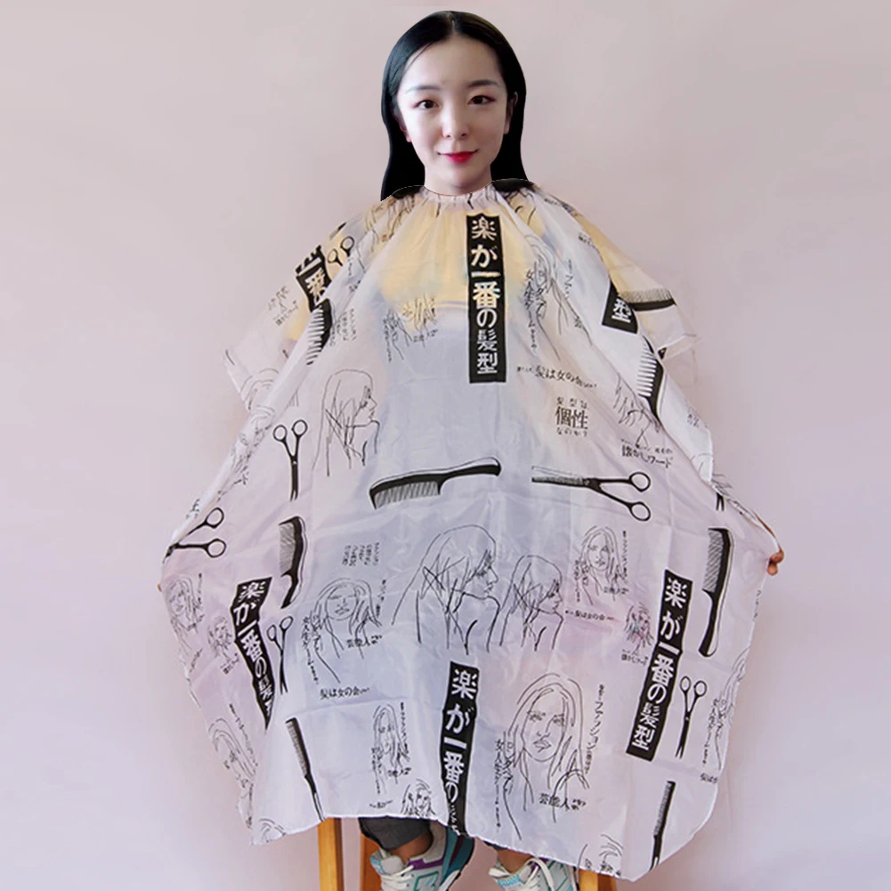 

Scissors Comb Sketch Print Long Hairdressing Cape Haircut Hair Perming Apron Hairdressing Tools accessories peluqueria 2020