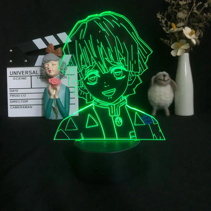

Demon Slayer Agatsuma Zenitsu 3D Night Light Alarm Clock Base Colorful Decor Japanese Anime Manga APP Control Base Best Friend