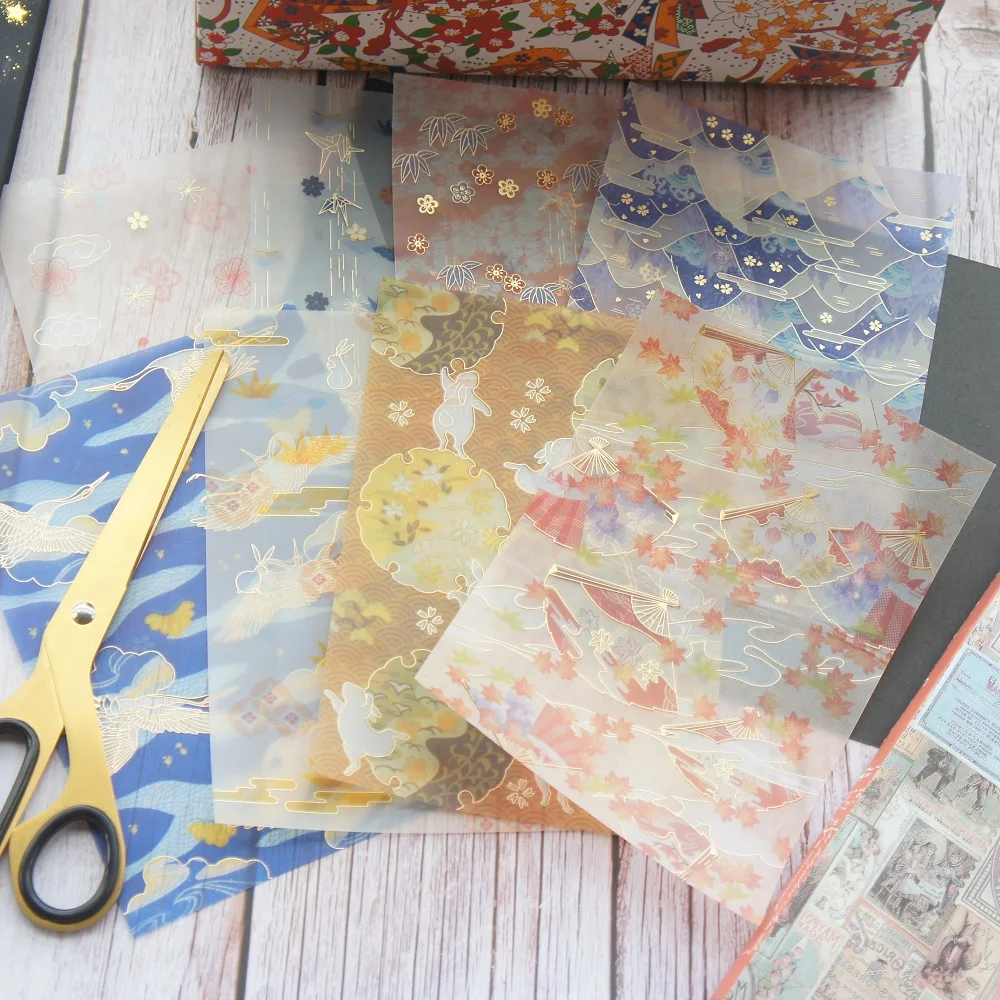 8 листов/Лот 12*17 см сделай сам золотой волнистый кролик веер танцевальная бумага