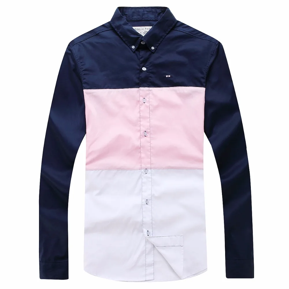 Мужская eden французский бренд дизайн рубашки для мальчиков в стиле пэчворк