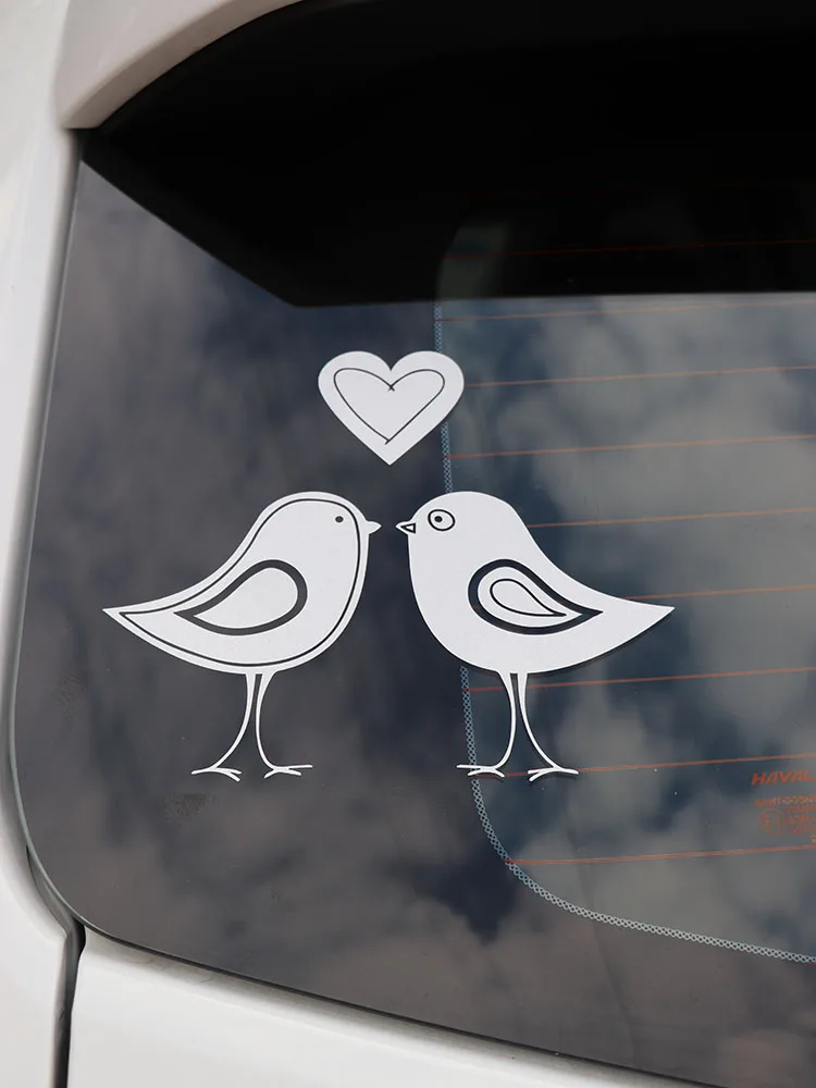 

ZTTZDY 18,3*15,8 см Lovebirds стикер для автомобиля теплое животное виниловая наклейка на велосипед черный/серебристый ZJ4-0083