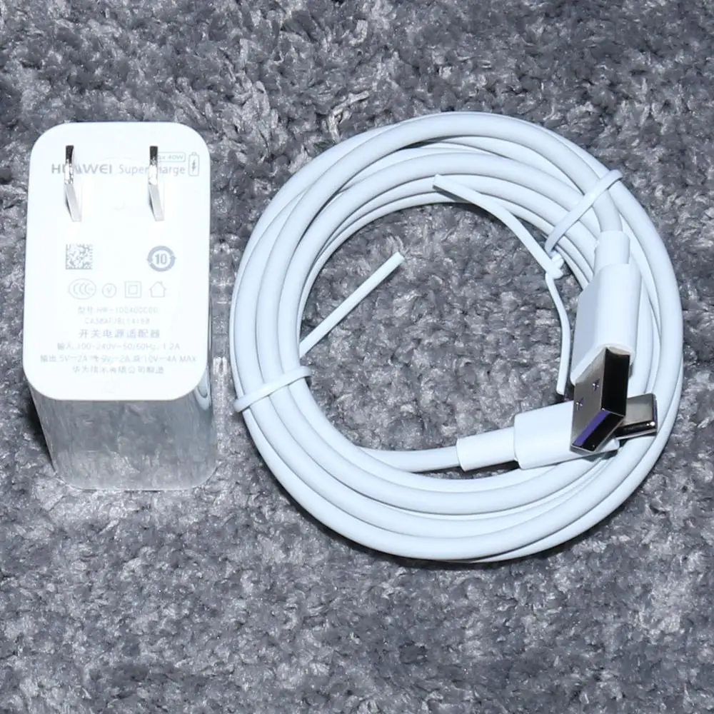Зарядное устройство HUAWEI 40 Вт 10 в 4 а ЕС/США/Великобритания 5 А кабель USB Type C для nova 5t