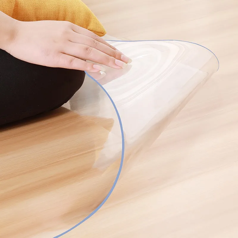 

Transparent Soft Glass Protective Pad PVC Carpet Waterproof Mat For Home Kitchen Supplies Big Living Room Coffee Table Cover Rug