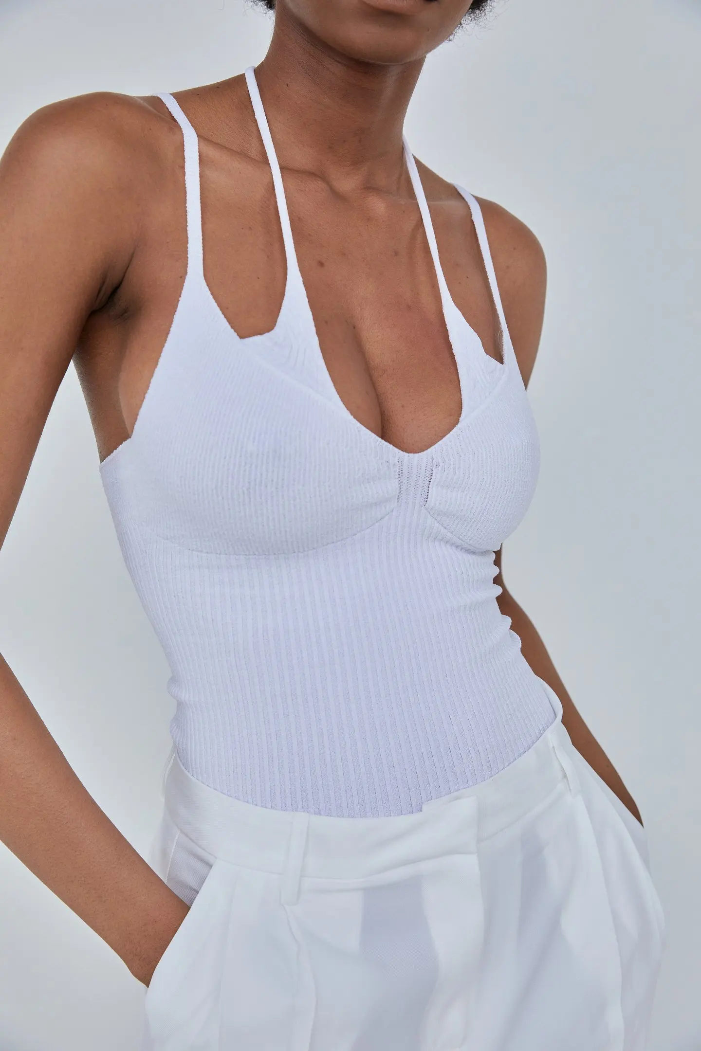 

2021 Women Camisole knitted Strap Cross Tank Solid Color Top Sleeveless Sexy Slim Vest Summer Party Club Suspenders Clothing