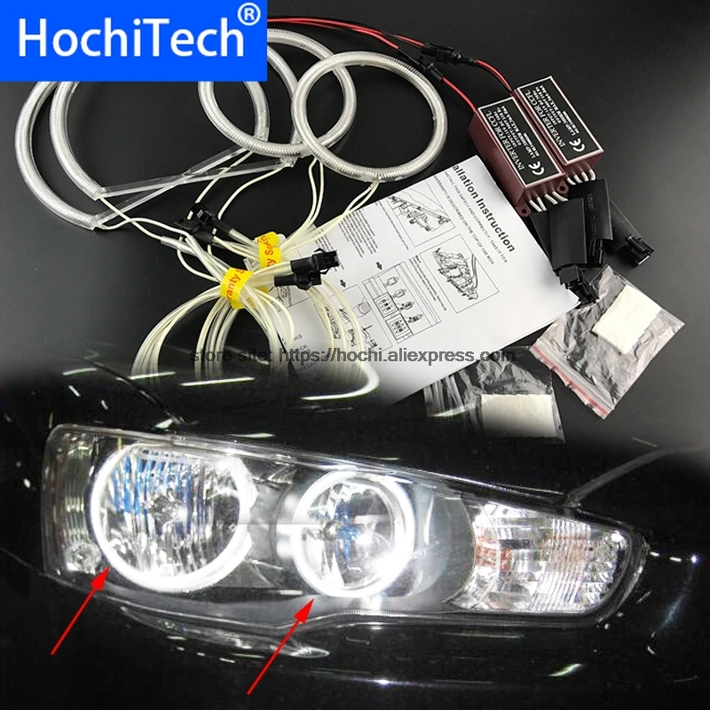 

HochiTech Excellent CCFL Angel Eyes Kit Ultra bright headlight illumination For Mitsubishi Lancer 2008-2015 non projector